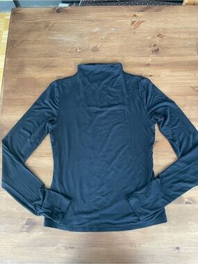 Dynamite Black Long-Sleeve Mockneck Top